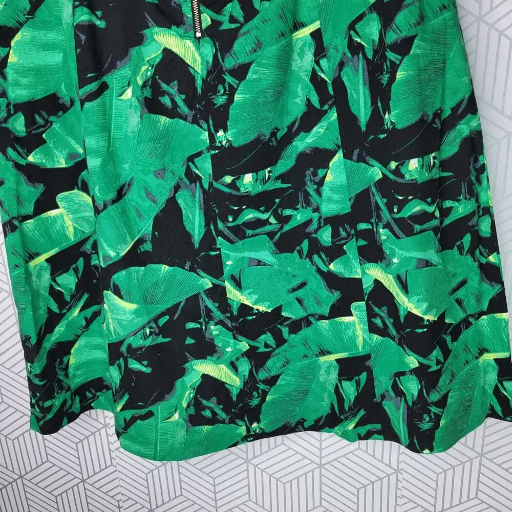 Vince Camuto Island Palm Pleat Skirt Sz 12 - Picture 7 of 12